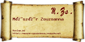 Mészár Zsuzsanna névjegykártya